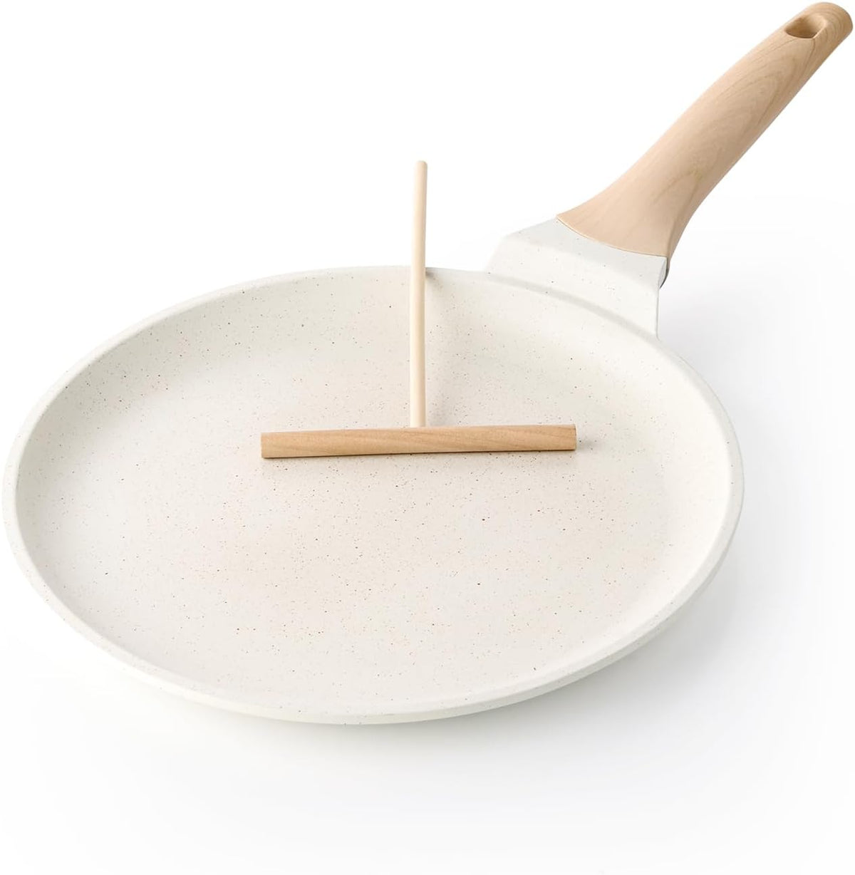 12 Inch Dosa Pan with Spreader, Granite Coating Comales Para Tortillas Pancake Pan