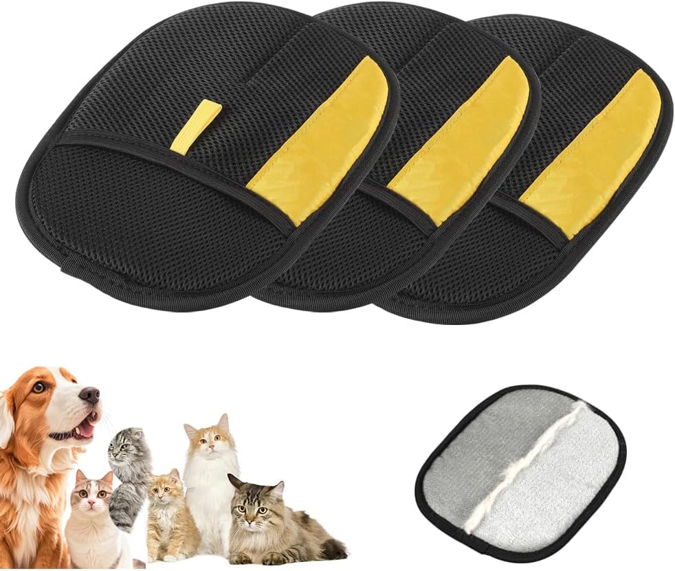 Pet Hair Removal Glove for Cats & Dogs, Washable Reusable Animal Fur Removal Tool