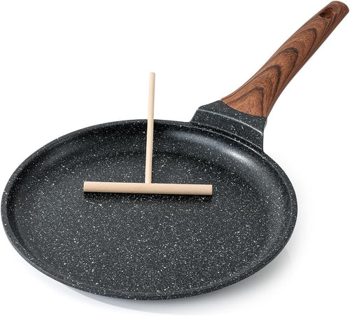12 Inch Dosa Pan with Spreader, Granite Coating Comales Para Tortillas Pancake Pan