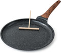 12 Inch Dosa Pan with Spreader, Granite Coating Comales Para Tortillas Pancake Pan
