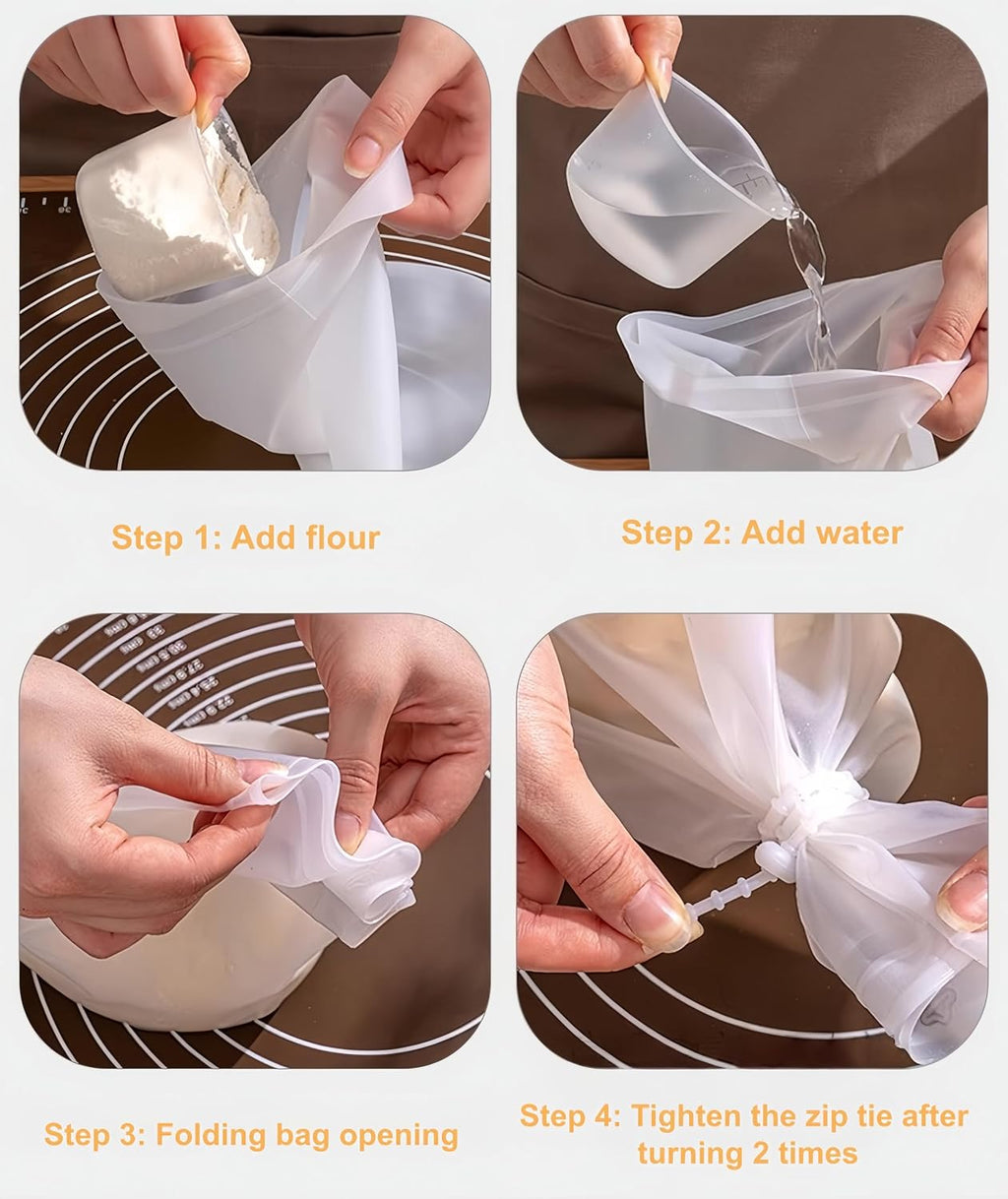 Silicone Kneading Bag, Reusable Dough Bag