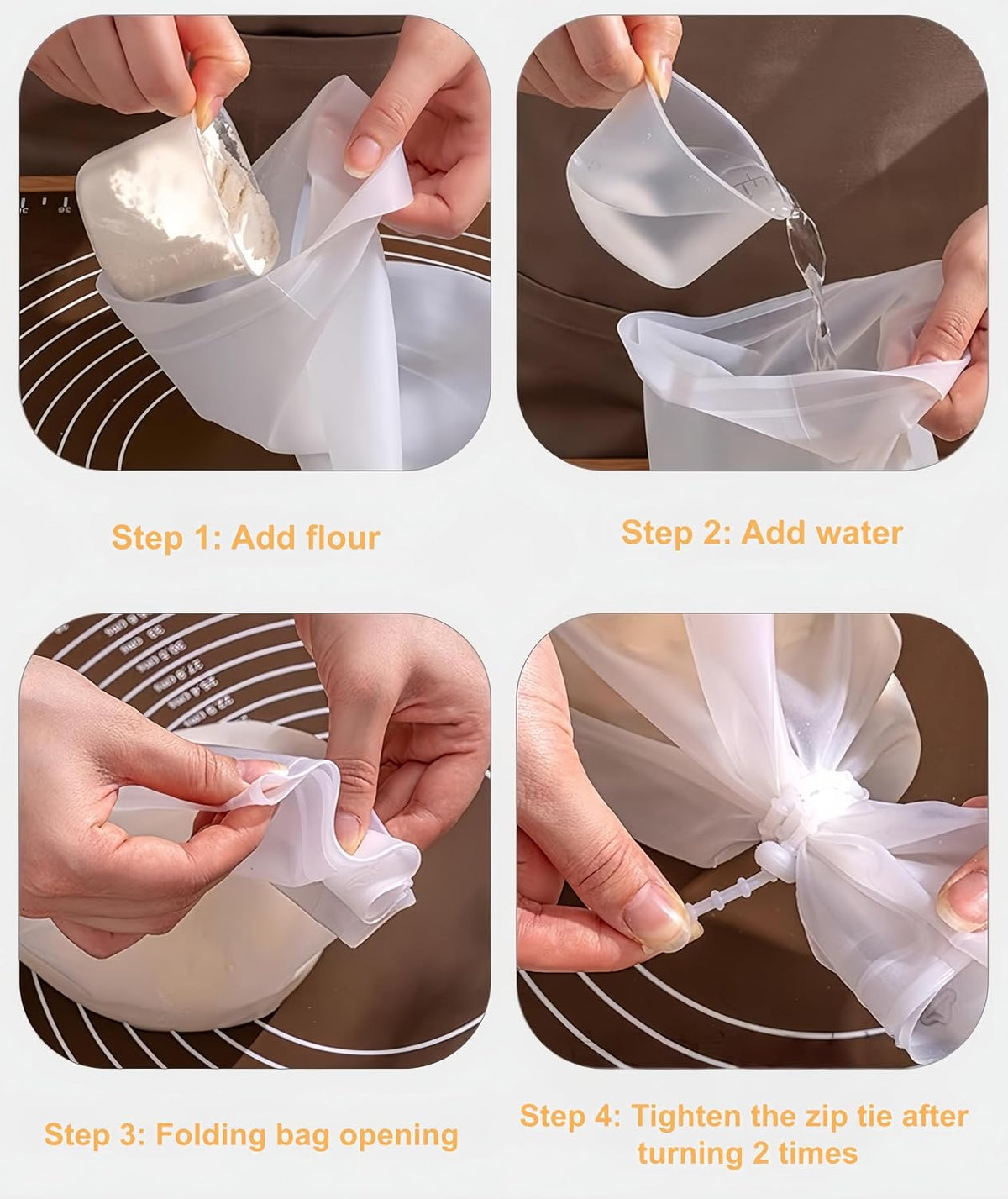Silicone Kneading Bag, Reusable Dough Bag
