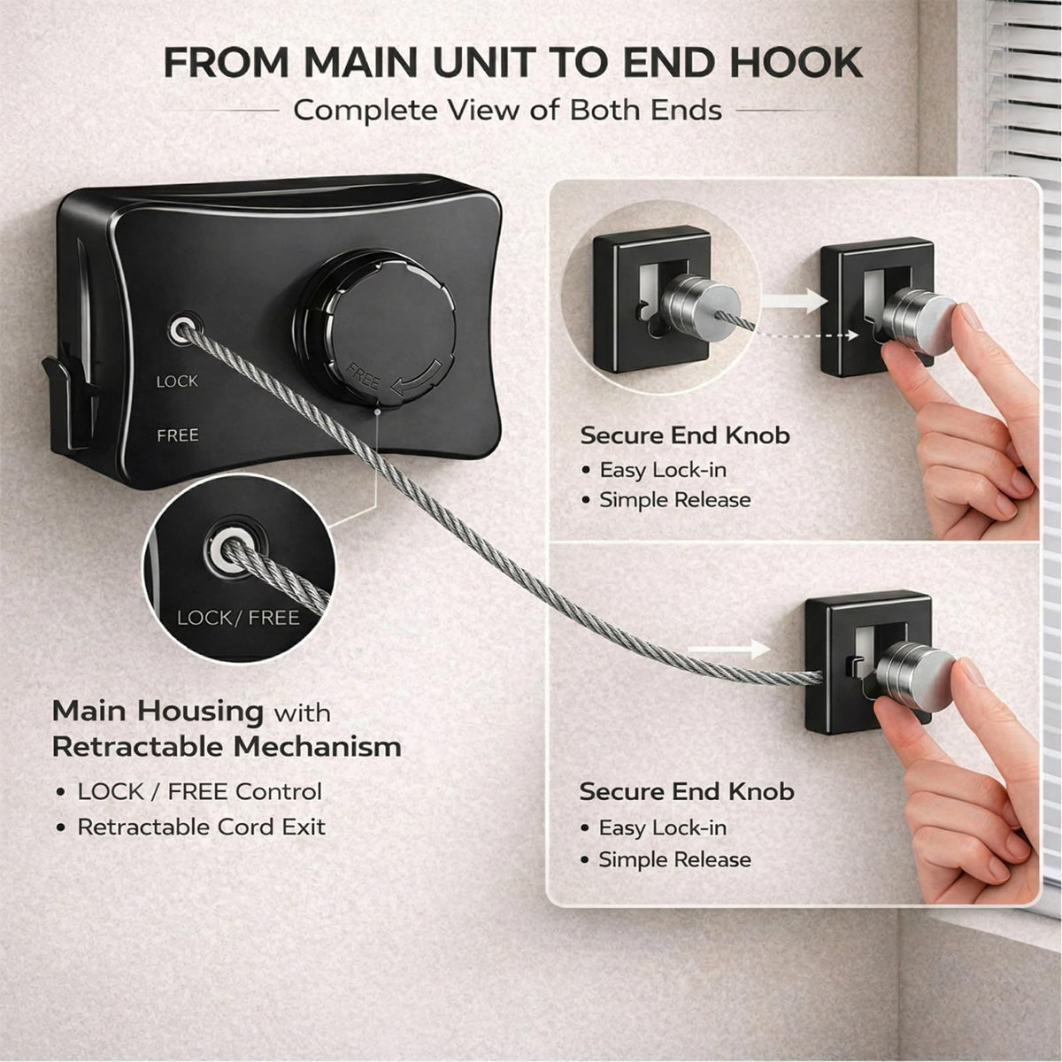 Retractable Clothesline Indoor Outdoor
