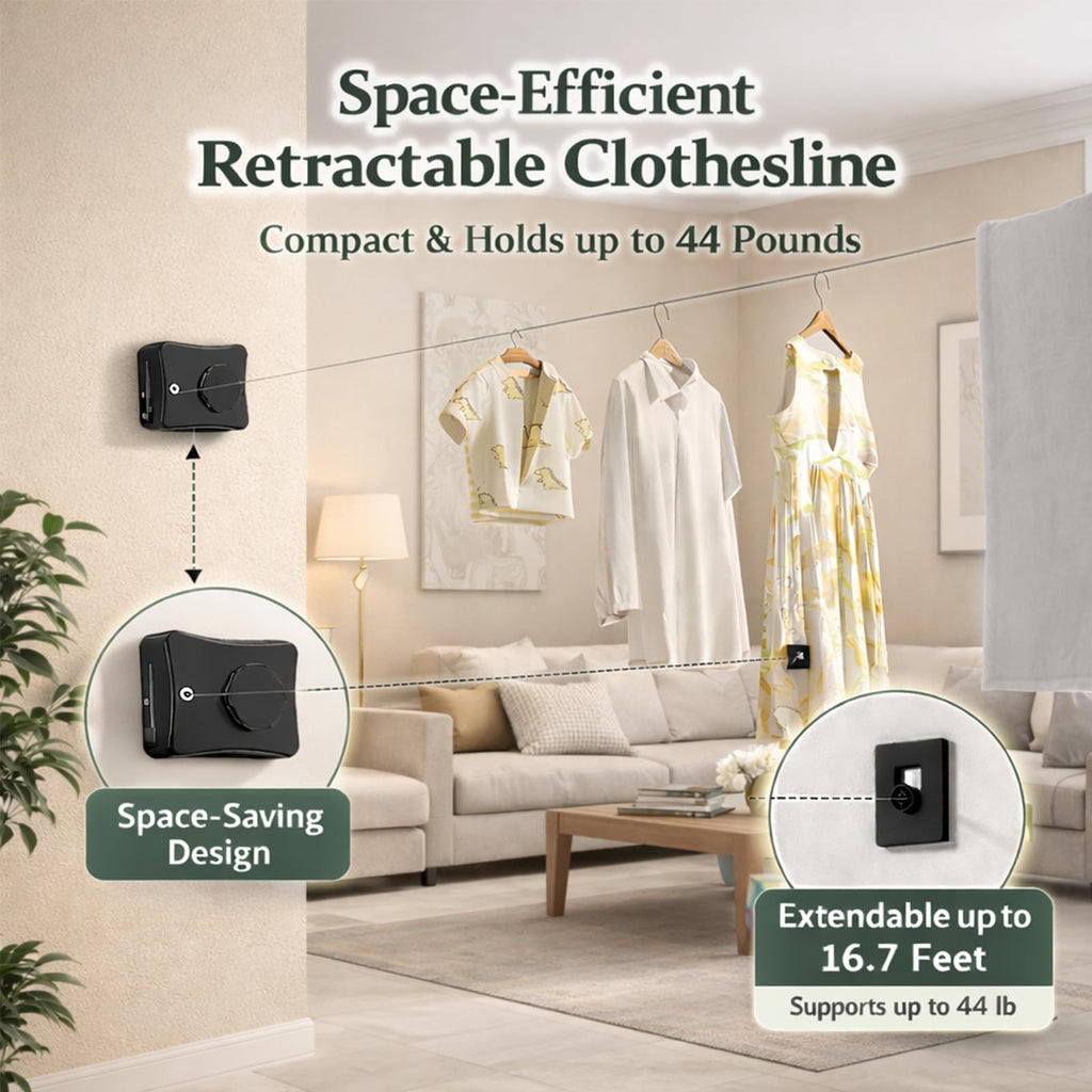 Retractable Clothesline Indoor Outdoor