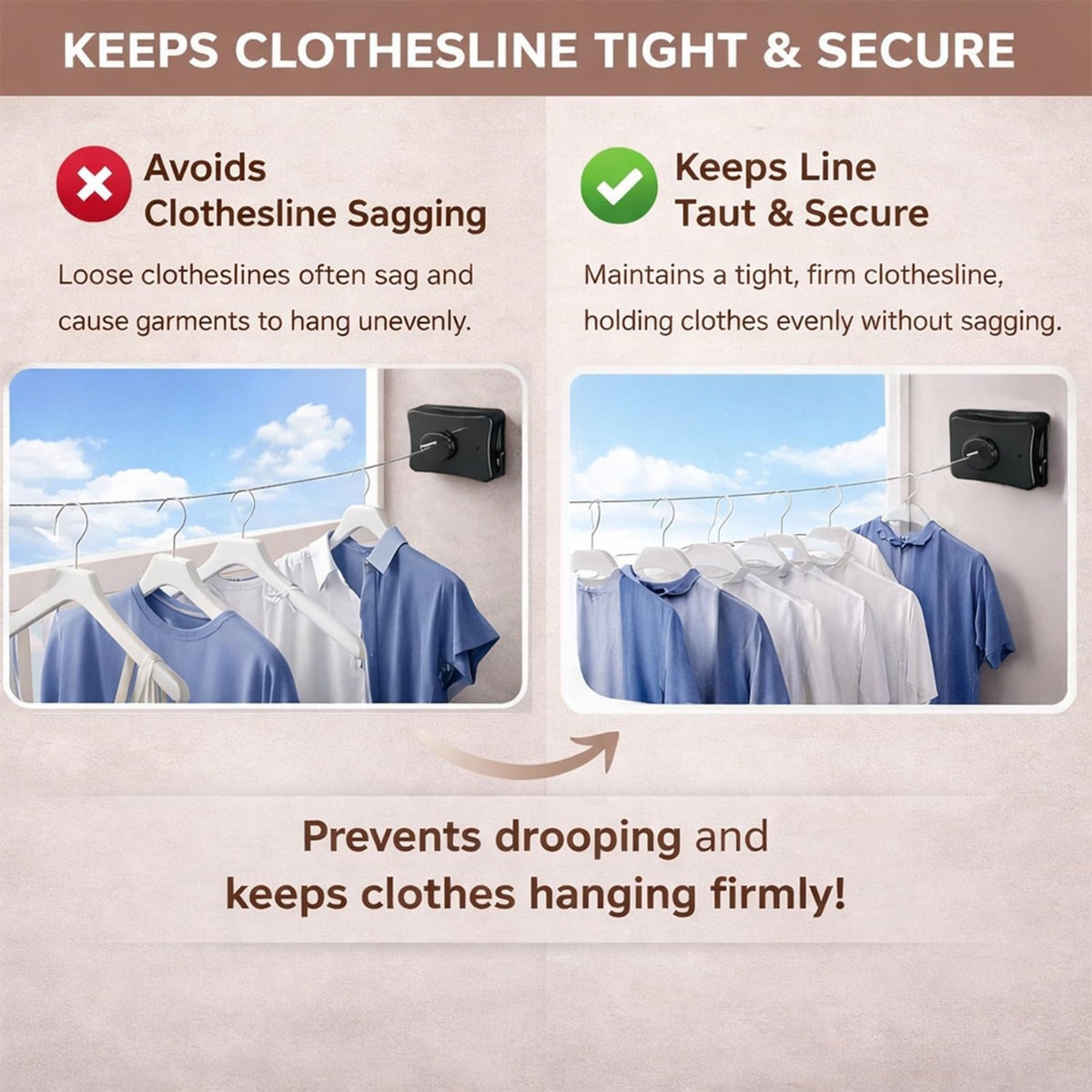 Retractable Clothesline Indoor Outdoor
